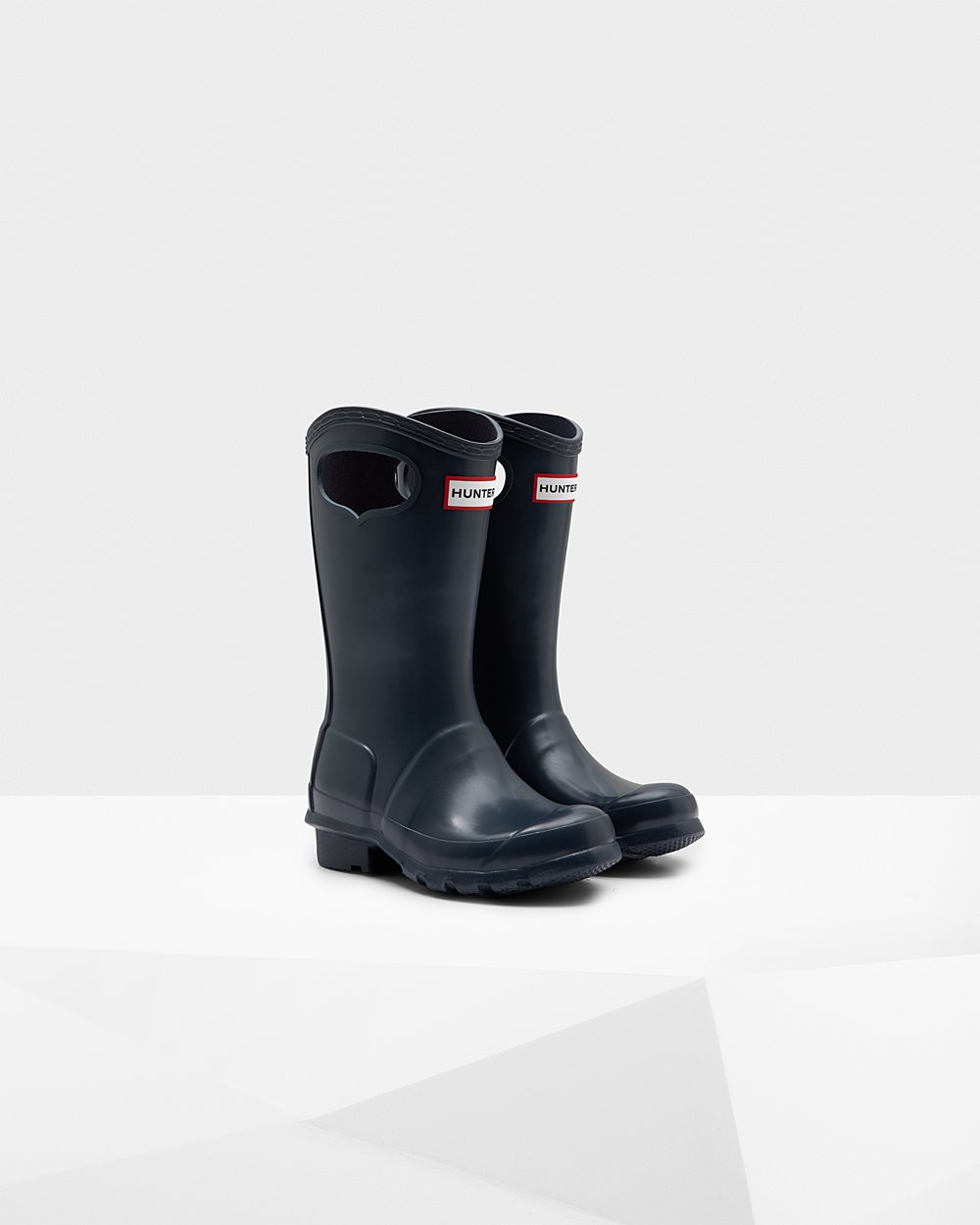 Kids Rain Boots - Hunter Original Grab Handle (80JYNPUGC) - Navy